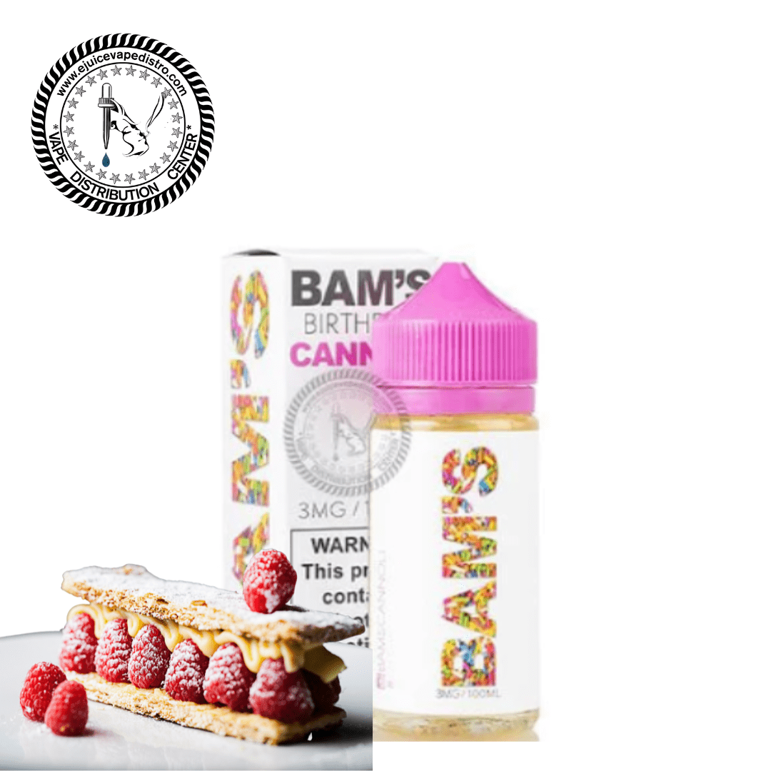 elf bar vape uk Cake Eliquid Bam's Strawberry Cannoli 100ml Vape Juice