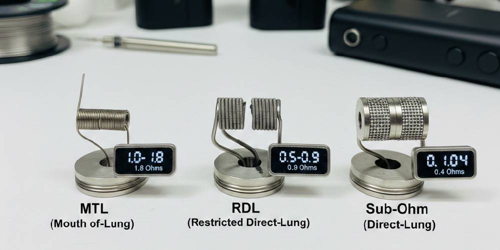 How to Choose Coil Resistance (Ohms): Best for MTL, RDL, and Sub-Ohm