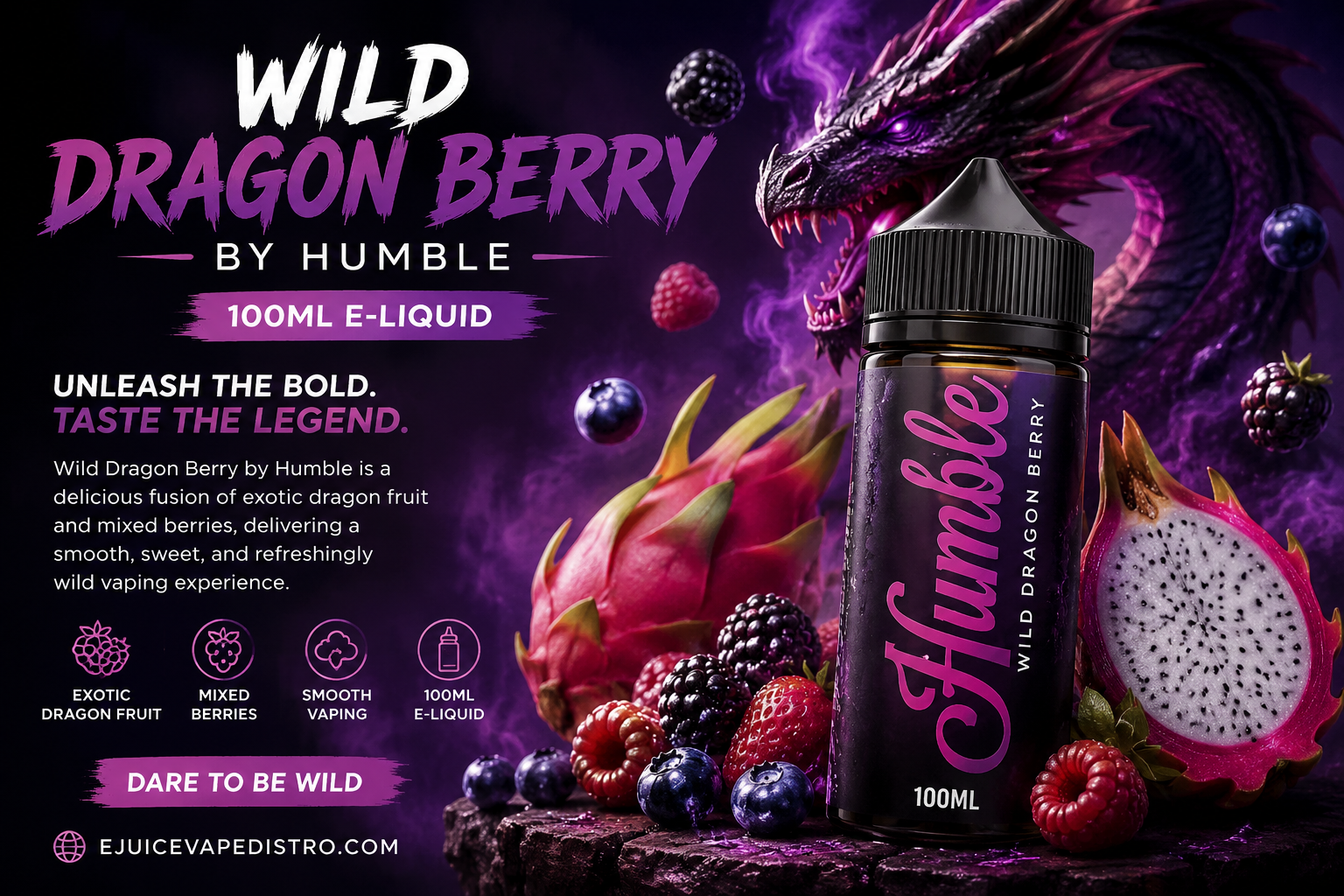 Wild Dragon Berry by Humble 100ml | Premium Fruit Vape