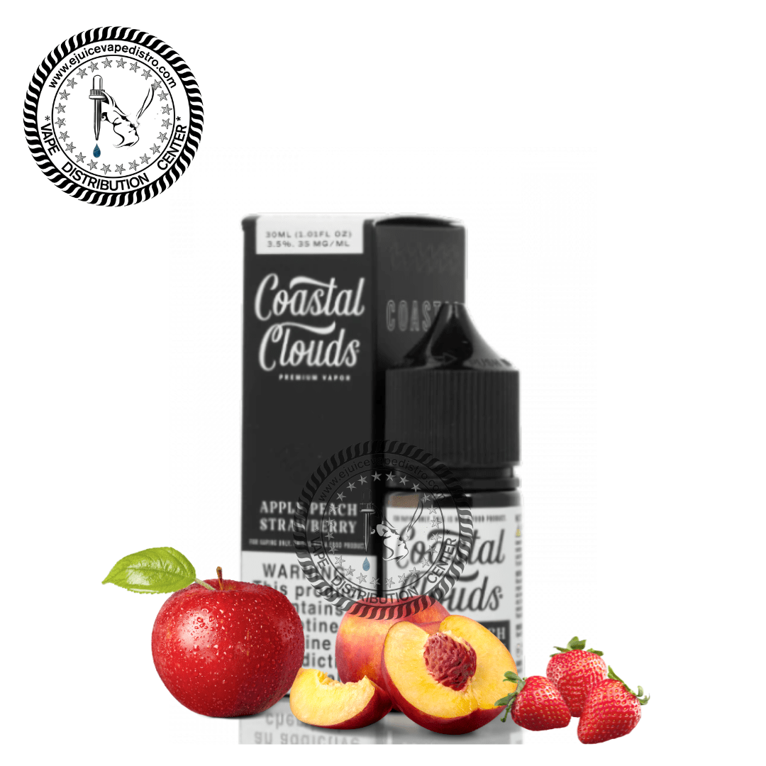 Apple Peach Strawberry Salt Nic by Coastal Clouds 30ML E-Liquid