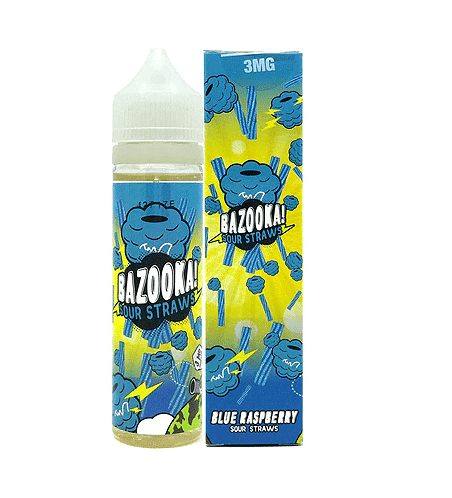 Blue Raspberry Candy By Bazooka Sour Straws 60ML E-Liquid