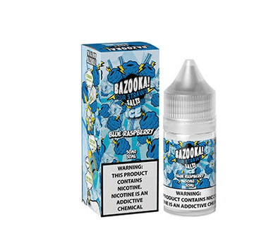 Blue Raspberry Ice Sour Candy Salt By Bazooka Sour Straws Salt 30ML E-Liquid