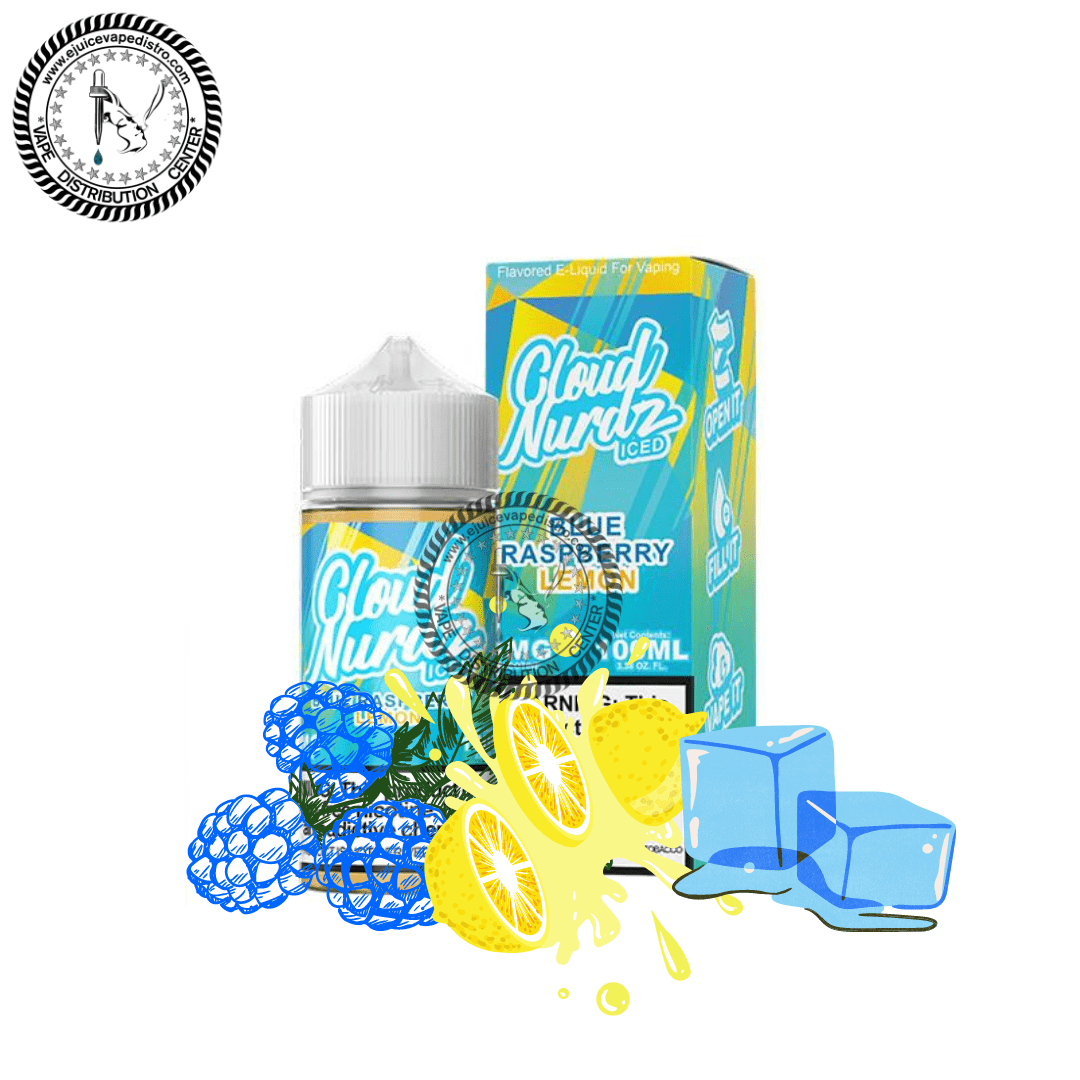 Blue Raspberry Lemon Iced Vape Juice by Cloud Nurdz 100ML — EJV Distro
