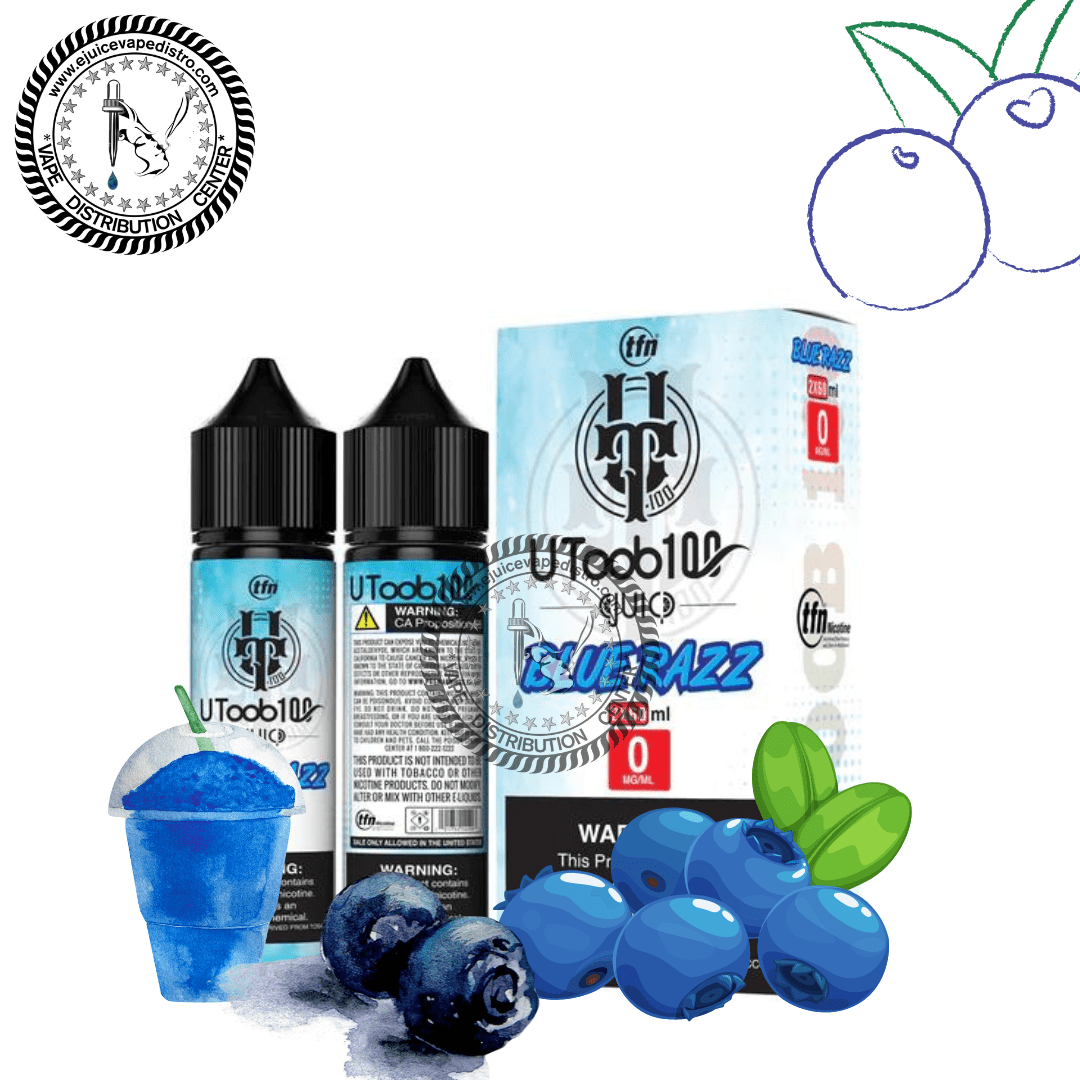 my blue vape liquid Blue Razz Vape Juice by U TooB 100 Ejuice 2x60ML 120ML — EJV Distro
