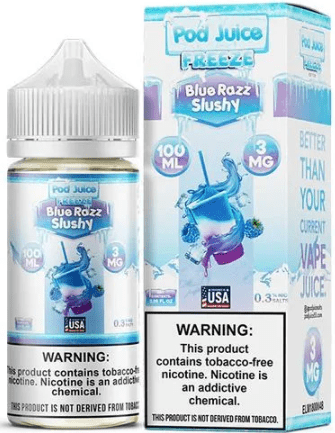 Blue Razz Slushy Freeze by Pod Juice 100ML EJV Distro Blue Razz Slushy Freeze by Pod Juice 100ML EJV Distro