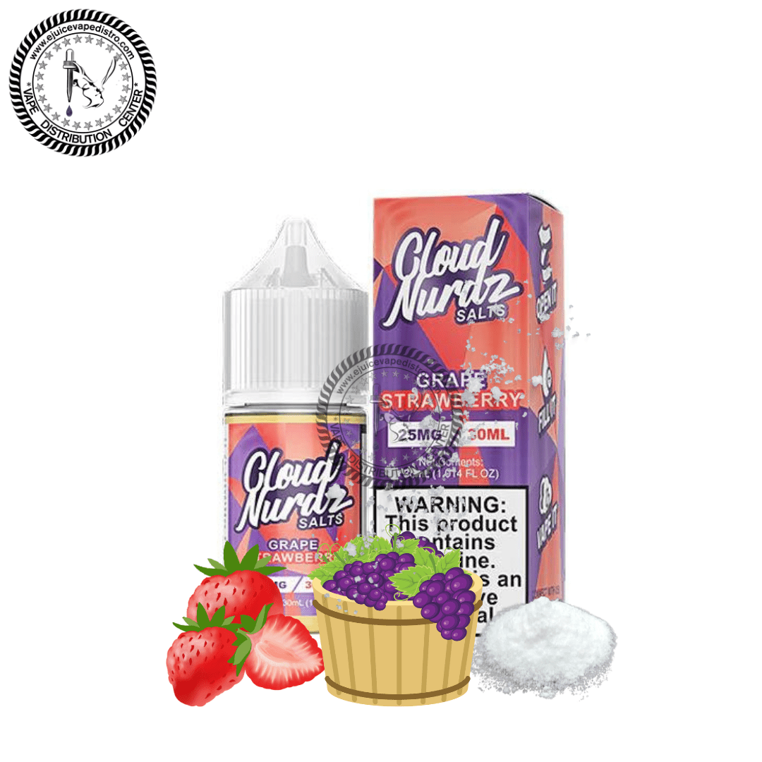 Grape Strawberry Salt by Cloud Nurdz Salt 30ML E-Liquid