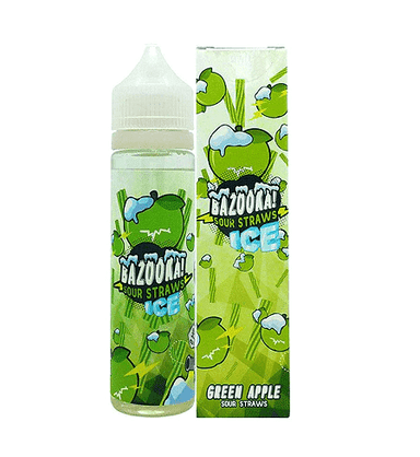 Green Apple Ice Candy By Bazooka Sour Straws 60ML E-Liquid