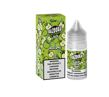 Green Apple Sour Candy Salt By Bazooka Sour Straws Salt 30ML E-Liquid