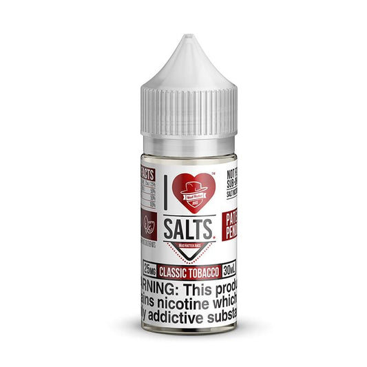 I Love Salts Classic Tobacco By Mad Hatter Juice 30ML E-Liquid
