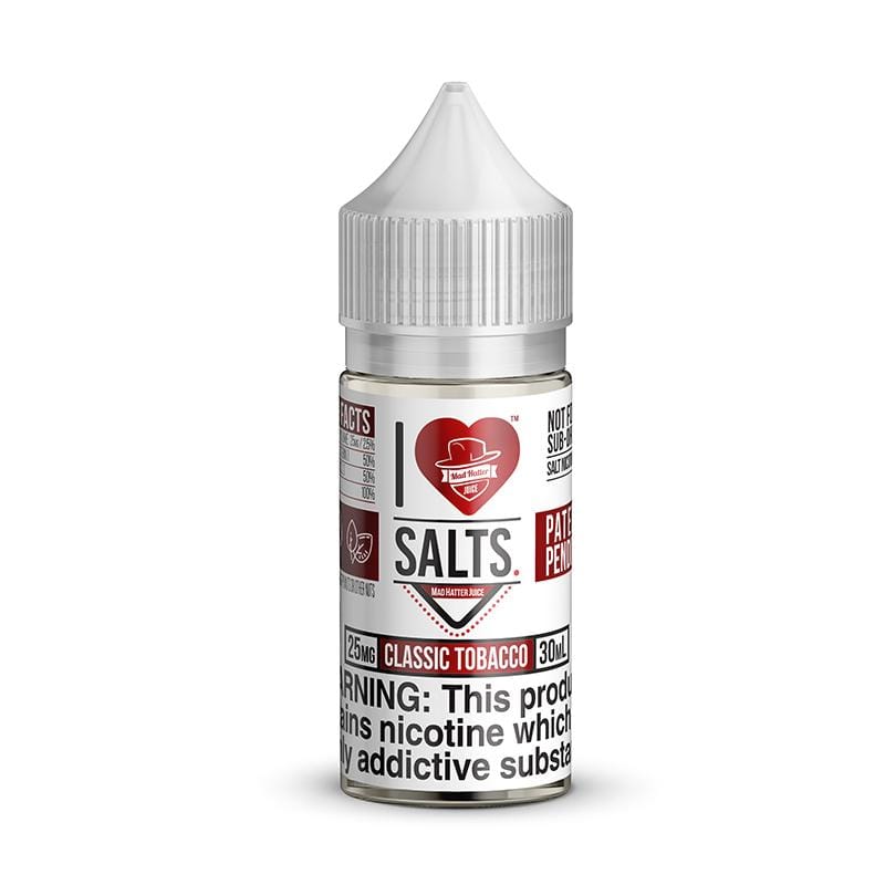 I Love Salts Classic Tobacco By Mad Hatter Juice 30ML E-Liquid