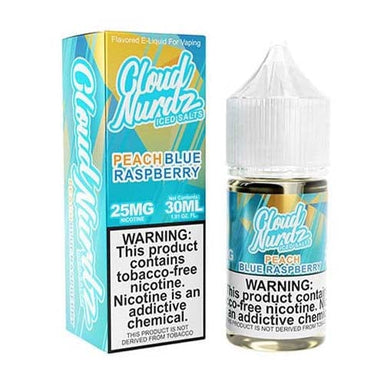 Iced Peach Blue Raspberry Salt by Cloud Nurdz Iced Salt 30ML E-Liquid