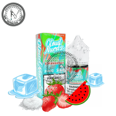 Iced Sour Watermelon Strawberry Salt by Cloud Nurdz Iced Salt 30ML E-Liquid