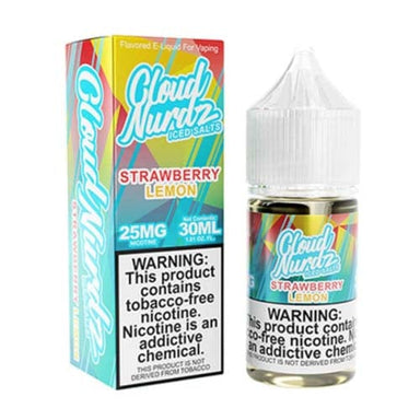 Iced Strawberry Lemon Salt by Cloud Nurdz Iced Salt 30ML E-Liquid