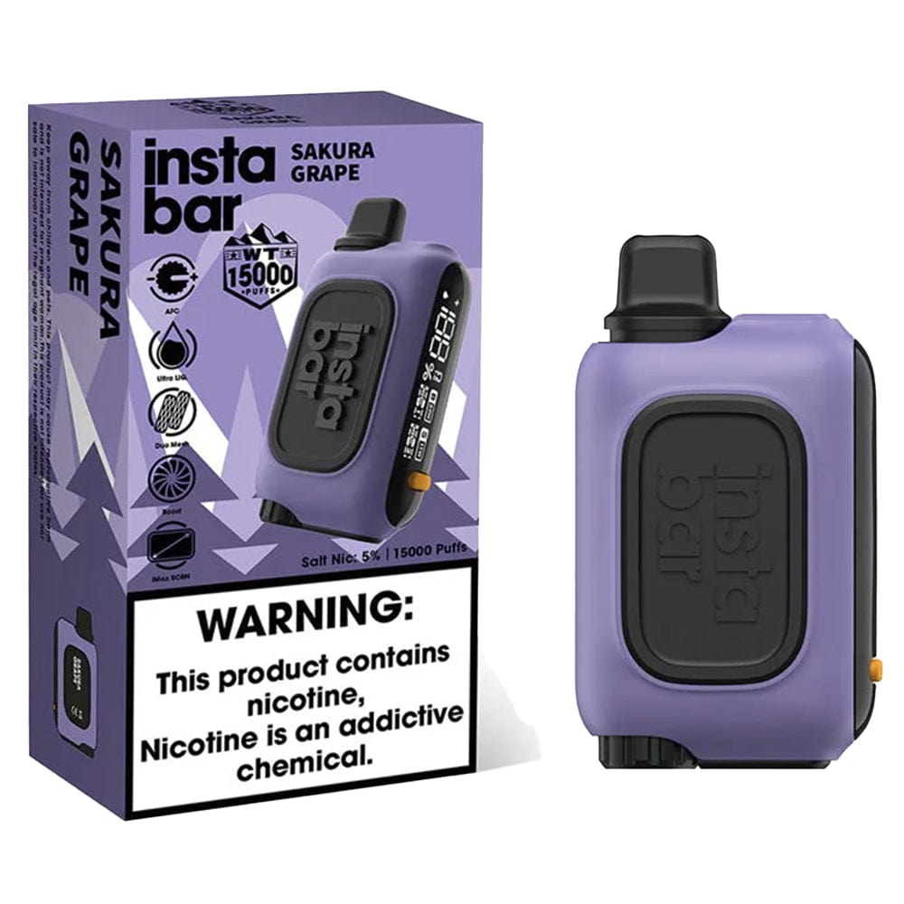 Insta Bar WT15000 Disposable Vape 15ML EJV Distro Insta Bar WT15000 Disposable Vape 15ML EJV Distro