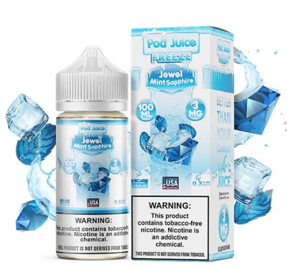 Jewel Mint Sapphire Freeze by Pod Juice 100ML E-Liquid