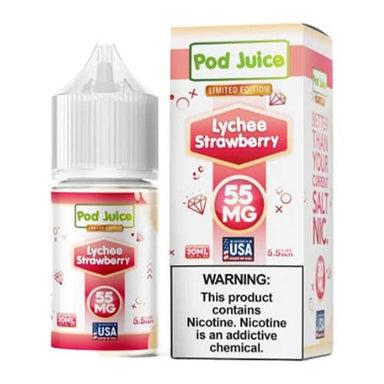Lychee Strawberry by Pod Juice Salt 30ML E-Liquid