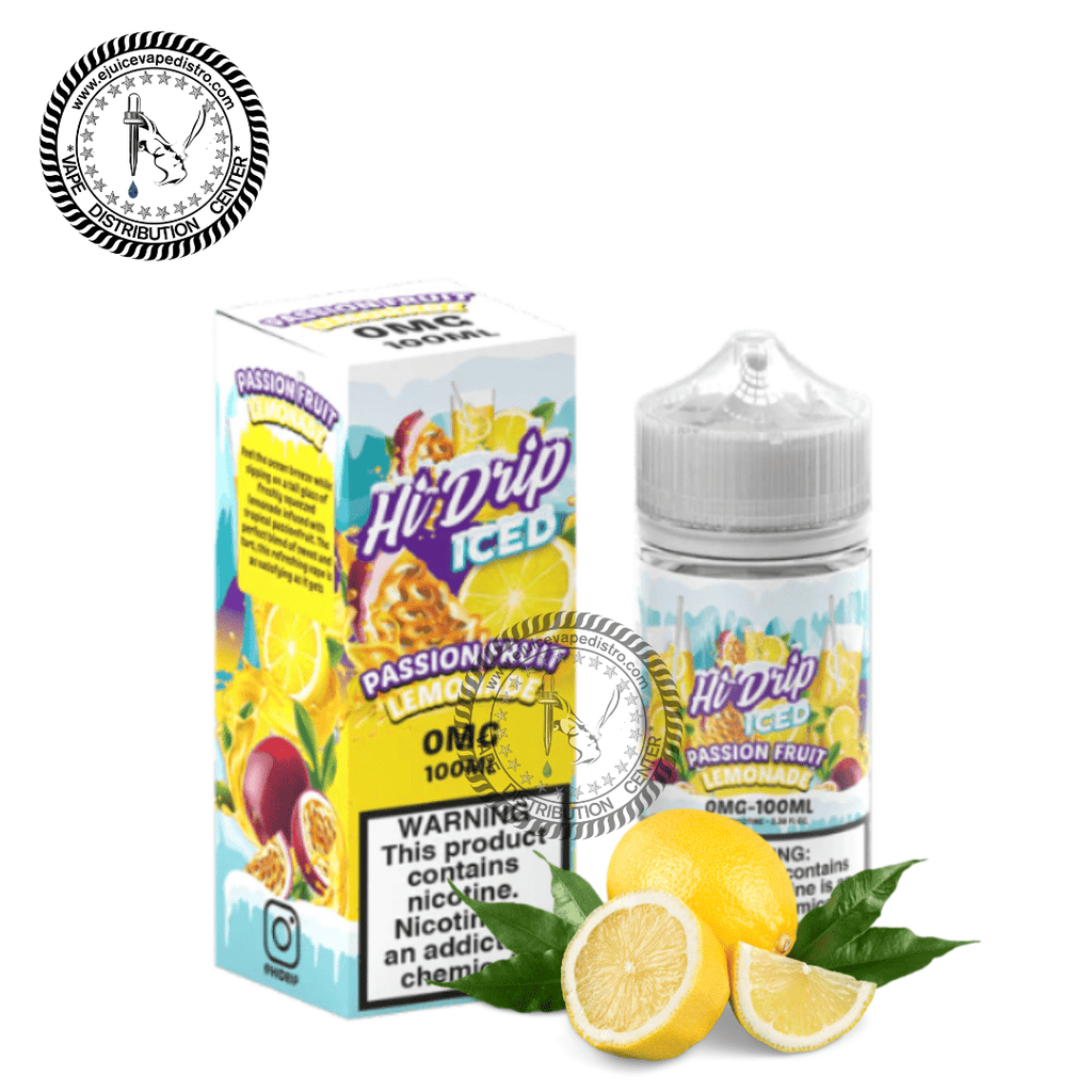 Passion Fruit Lemonade Iced Vape Juice by Hi-Drip Iced 100ML EJV Distro Passion Fruit Lemonade Iced Vape Juice by Hi-Drip Iced 100ML EJV Distro