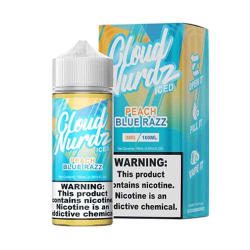 Peach Blue Razz Iced by Cloud Nurdz 100ML E-Liquid