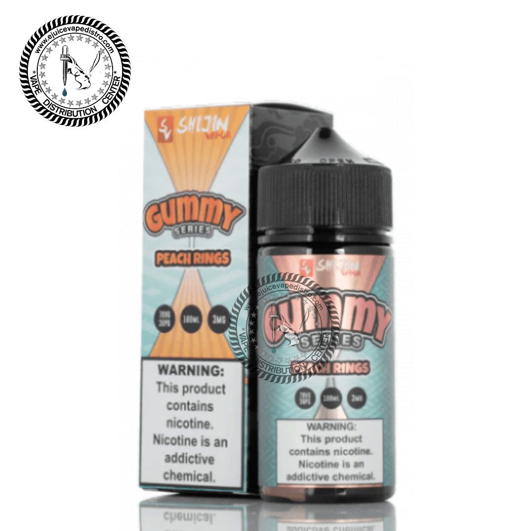 PEACH RINGS GUMMY SERIES BY SHIJIN VAPOR 100ML EJV Distro PEACH RINGS GUMMY SERIES BY SHIJIN VAPOR 100ML EJV Distro