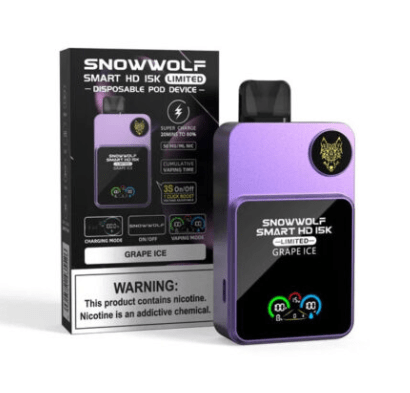 Snowwolf Smart HD 15k Disposable Vape 15000 Puffs 5% Nicotine DISPOSABLE