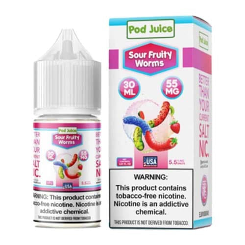 Sour Fruity Worms by Pod Juice Salt 30ML E-Liquid