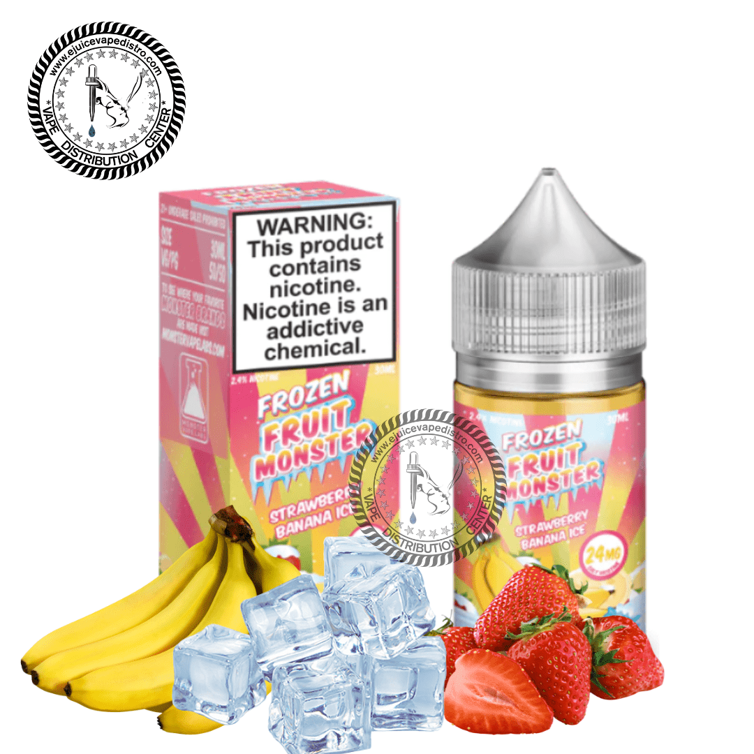 Strawberry Banana Ice Salt Vape Juice by Frozen Fruit Monster Salt 30ML EJV Distro Strawberry Banana Ice Salt Vape Juice by Frozen Fruit Monster Salt 30ML EJV Distro