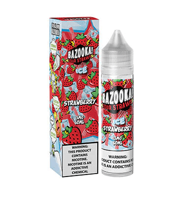 Strawberry Ice Candy By Bazooka Sour Straws 60ML E-Liquid