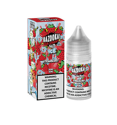 Strawberry Ice Sour Candy Salt By Bazooka Sour Straws Salt 30ML E-Liquid