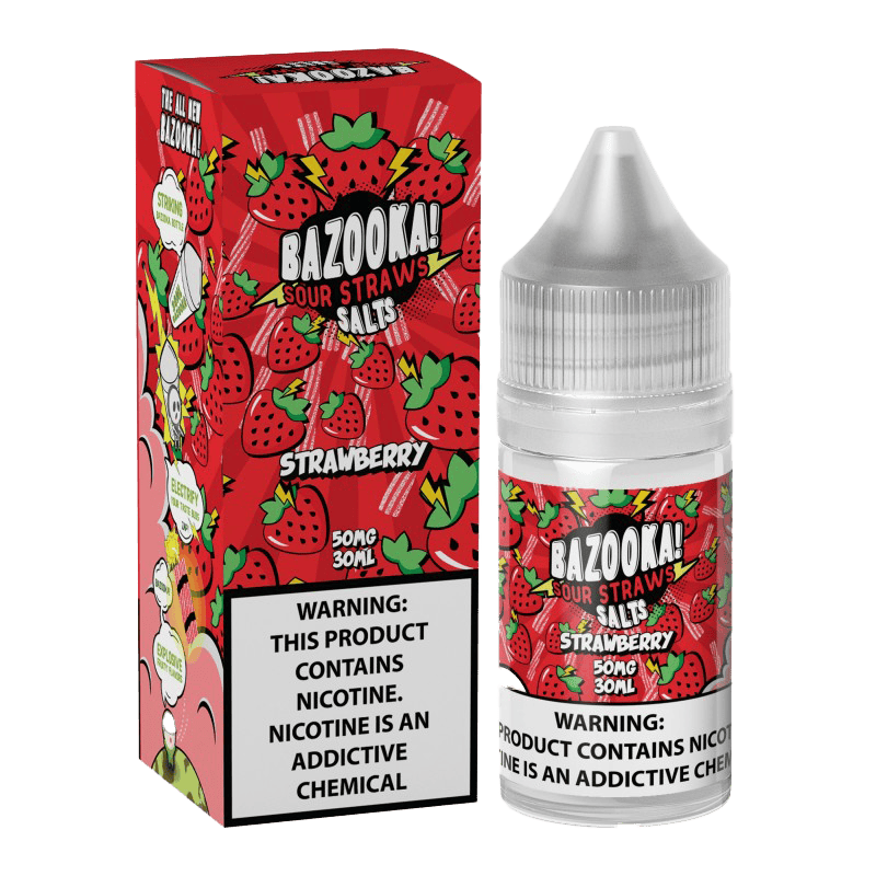 Strawberry Sour Candy Salt By Bazooka Sour Straws Salt 30ML E-Liquid