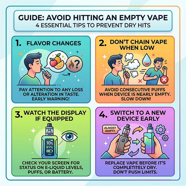 Avoid Hitting an Empty Vape Guide Infographic