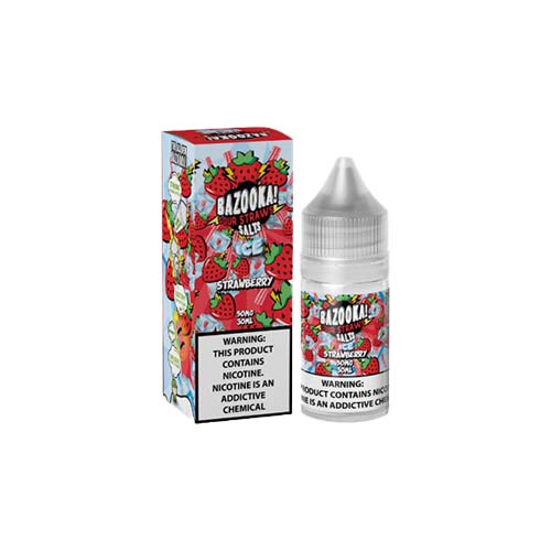 Strawberry Ice Sour Candy Salt By Bazooka Sour Straws Salt 30ML