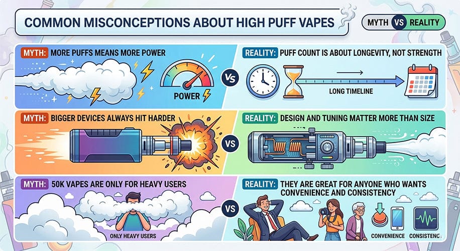 Common Misconceptions About High Puff Vapes