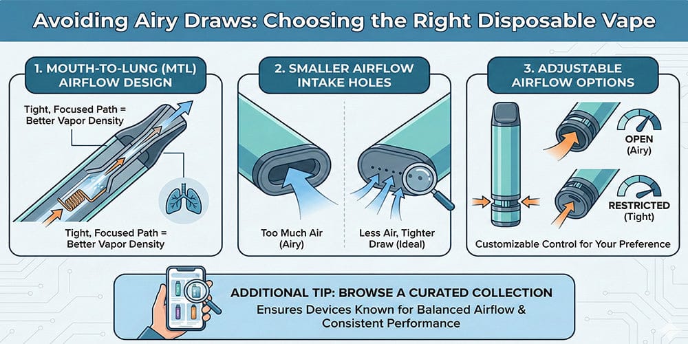 Disposable Vape to Avoid Airy Draws