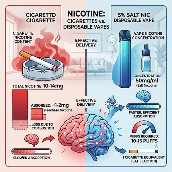 How Disposable Vapes Compare to Cigarettes