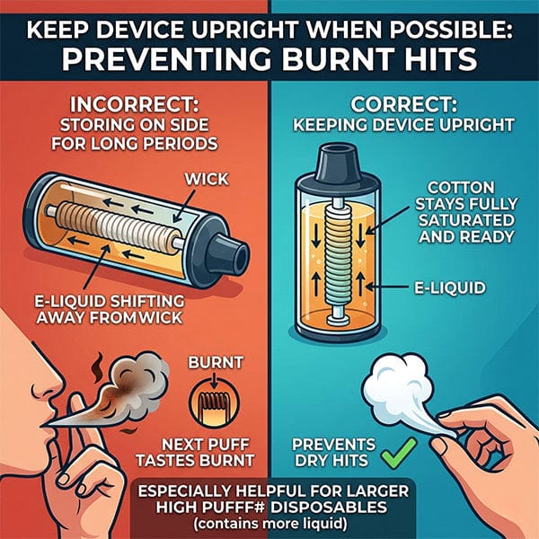 Keep the Device Upright When Possible