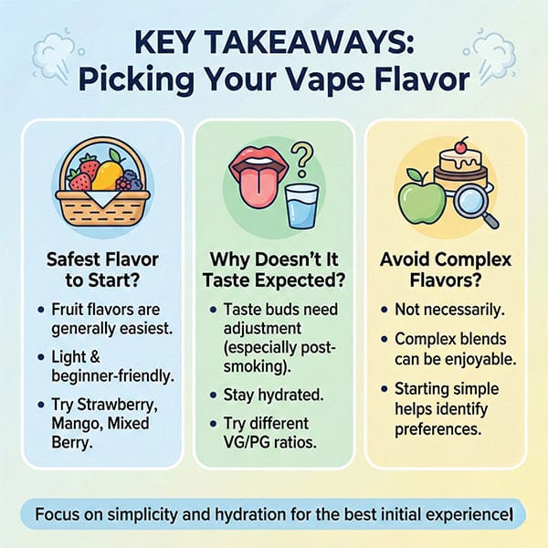 Key Takeaways - Picking Your Vape Flavor