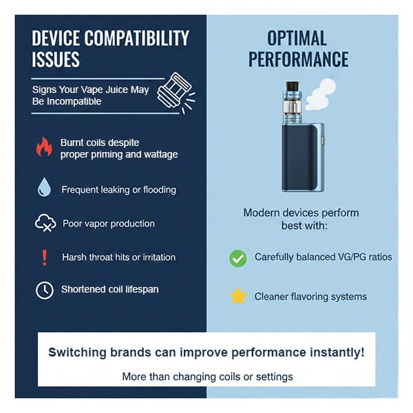 Vape Device Compatibility Issues Infographic