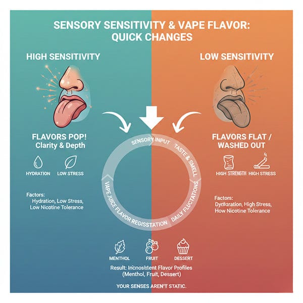 Vaping Sensory Sensitivity Changes Infographic