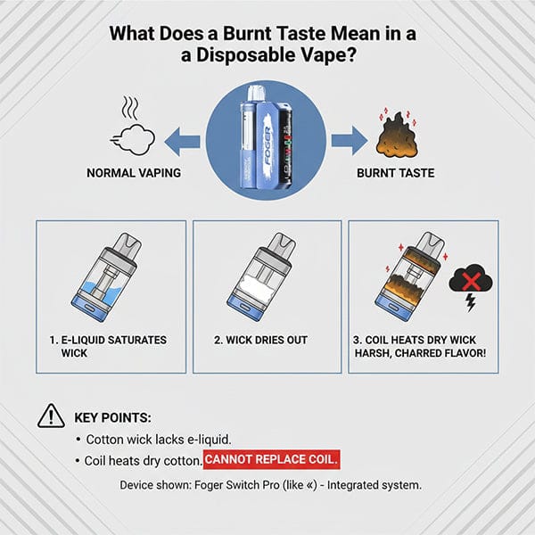 What Does a Burnt Taste Mean in a Disposable Vape