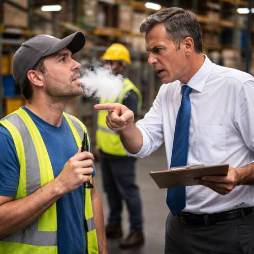 When your not allowed to vape at work