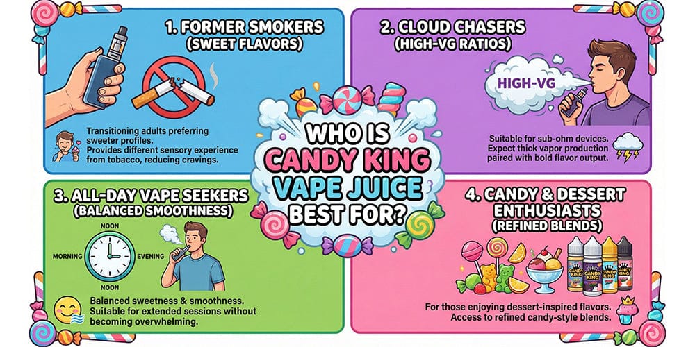 Who Is Candy King Vape Juice Best For Infographic