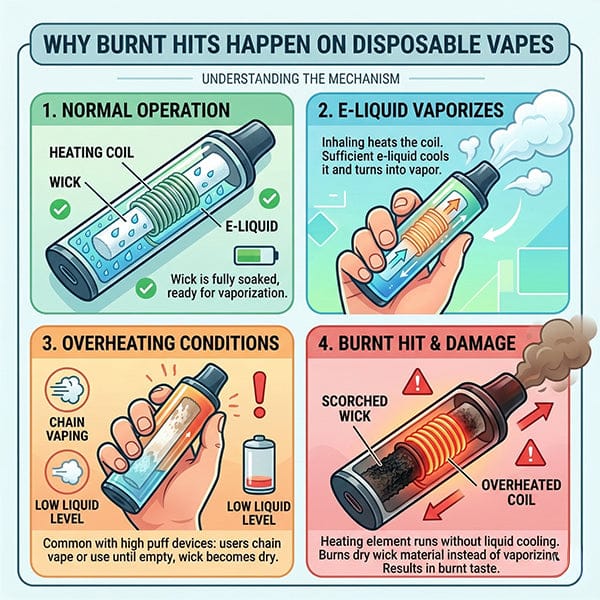 Why Burnt Hits Happen on Disposable Vapes