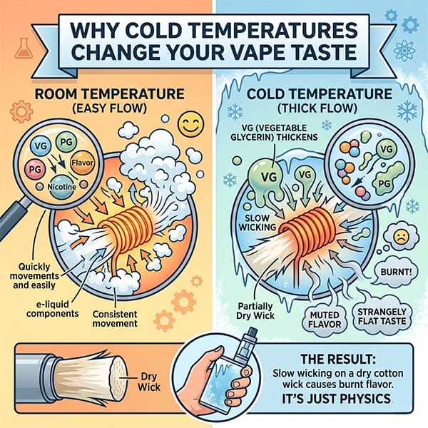 Why Cold Temperatures Change Your Vape Taste