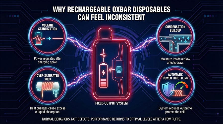Why Rechargeable OXBAR Disposables Can Feel Inconsistent