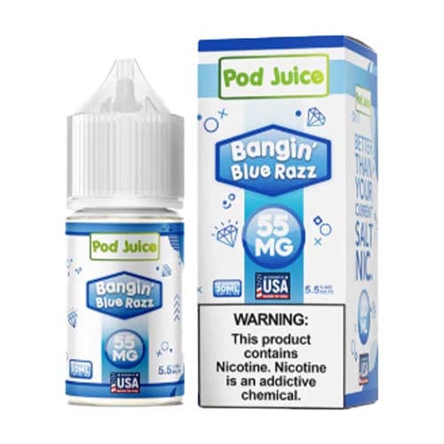 Bangin' Blue Razz By Pod Juice Salt 30ML