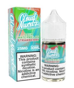 Iced Sour Watermelon Strawberry Salt by Cloud Nurdz Iced Salt 30ML