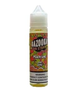 Peach Lime By Bazooka Sour Straws 60ML