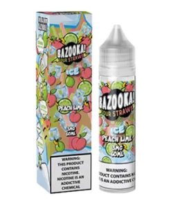 Peach Lime Ice By Bazooka Sour Straws 60ML