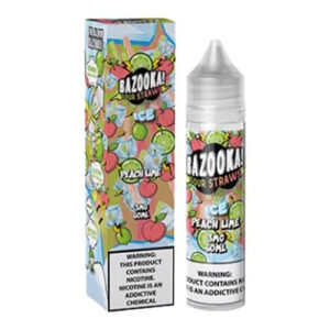 Peach Lime Ice By Bazooka Sour Straws 60ML