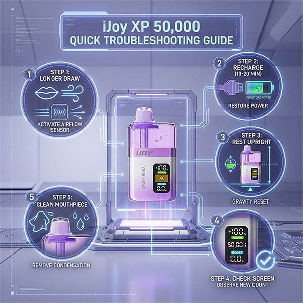 iJoy XP 50K Quick Troubleshooting Steps